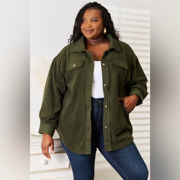 Heimish Cozy Girl Button Down Shacket - Picture 1 of 7